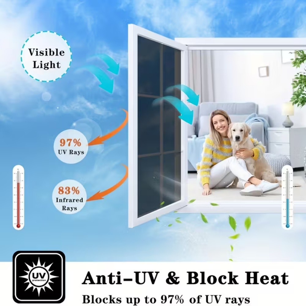 Window Film Daytime Privacy and Heat Control Mirror Window Tint 23.6inx197in