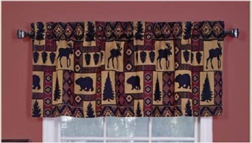 Cabin Pine Lodge Wildlife Window Valance for Any Room