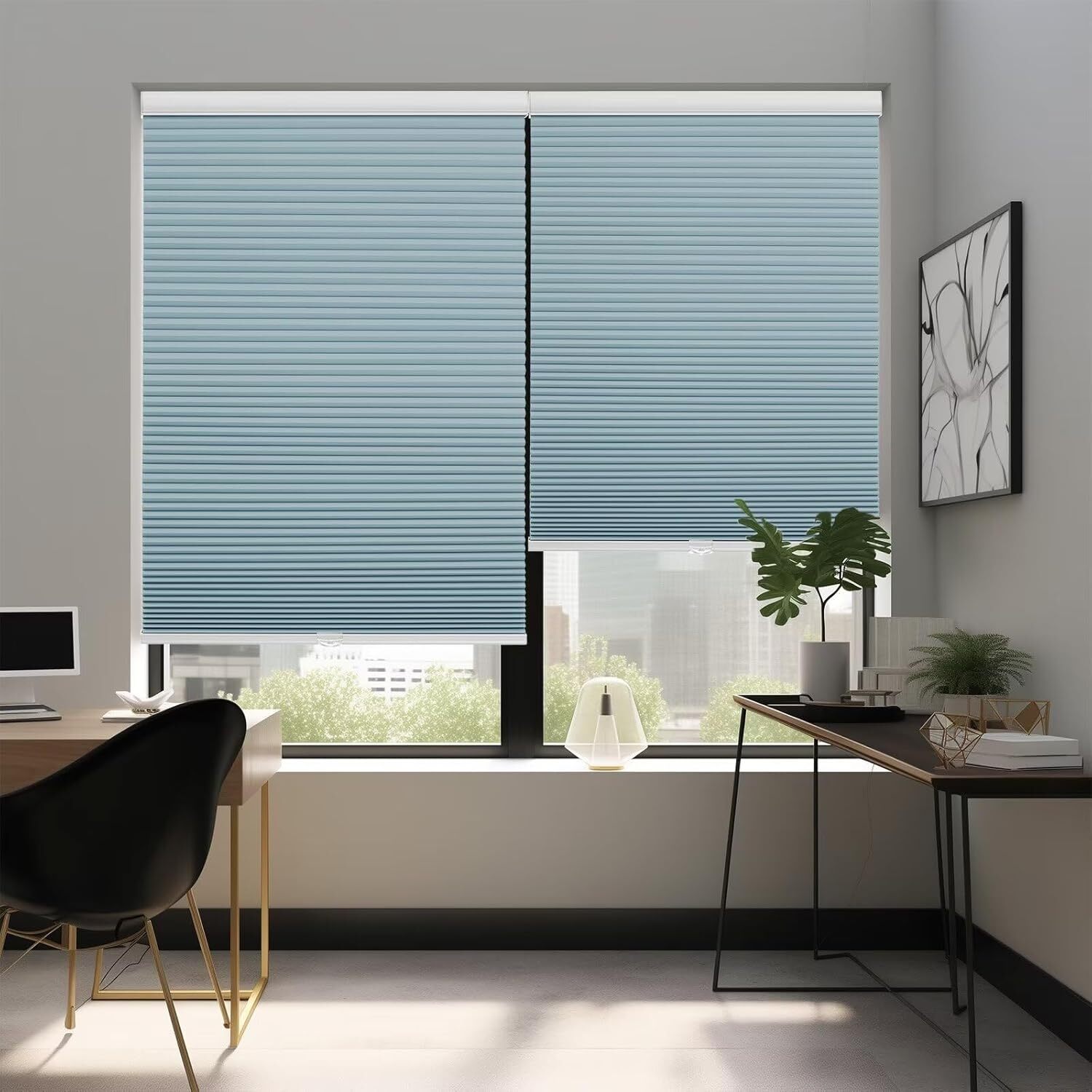 Changshade CUSTOM Cordless Blackout Honeycomb Cellular Shades Window Shades