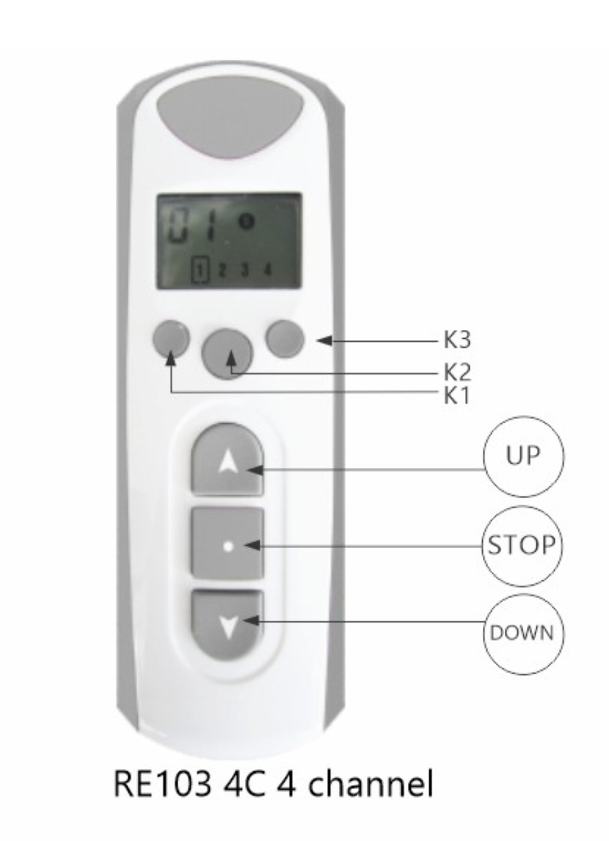 ALPHA ALPINA WISTAR Roller Shade Remote Control 433.92 Mhz