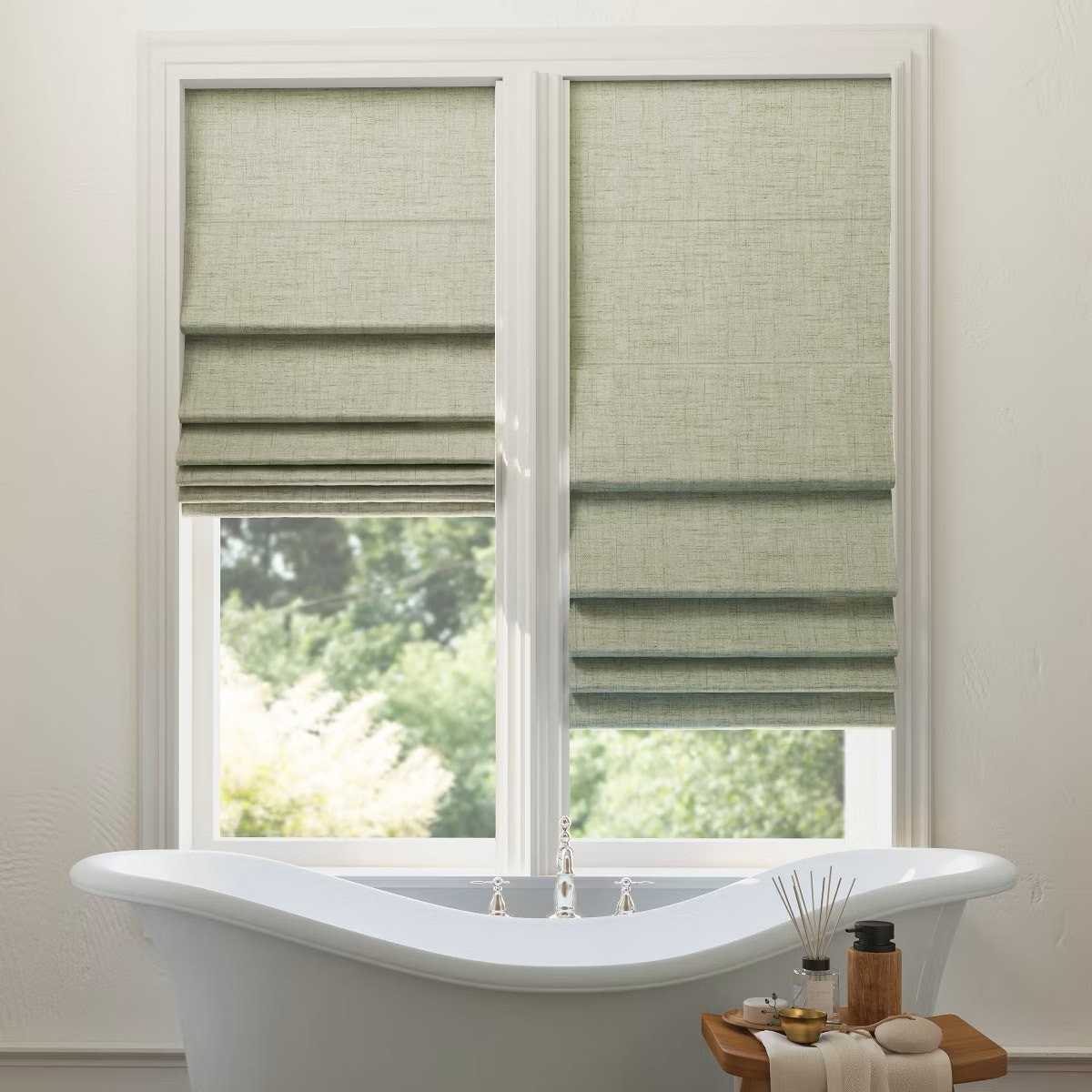 27×64 Sun Zero 100% Blackout Somerton Textured Cordless Roman Window Shade