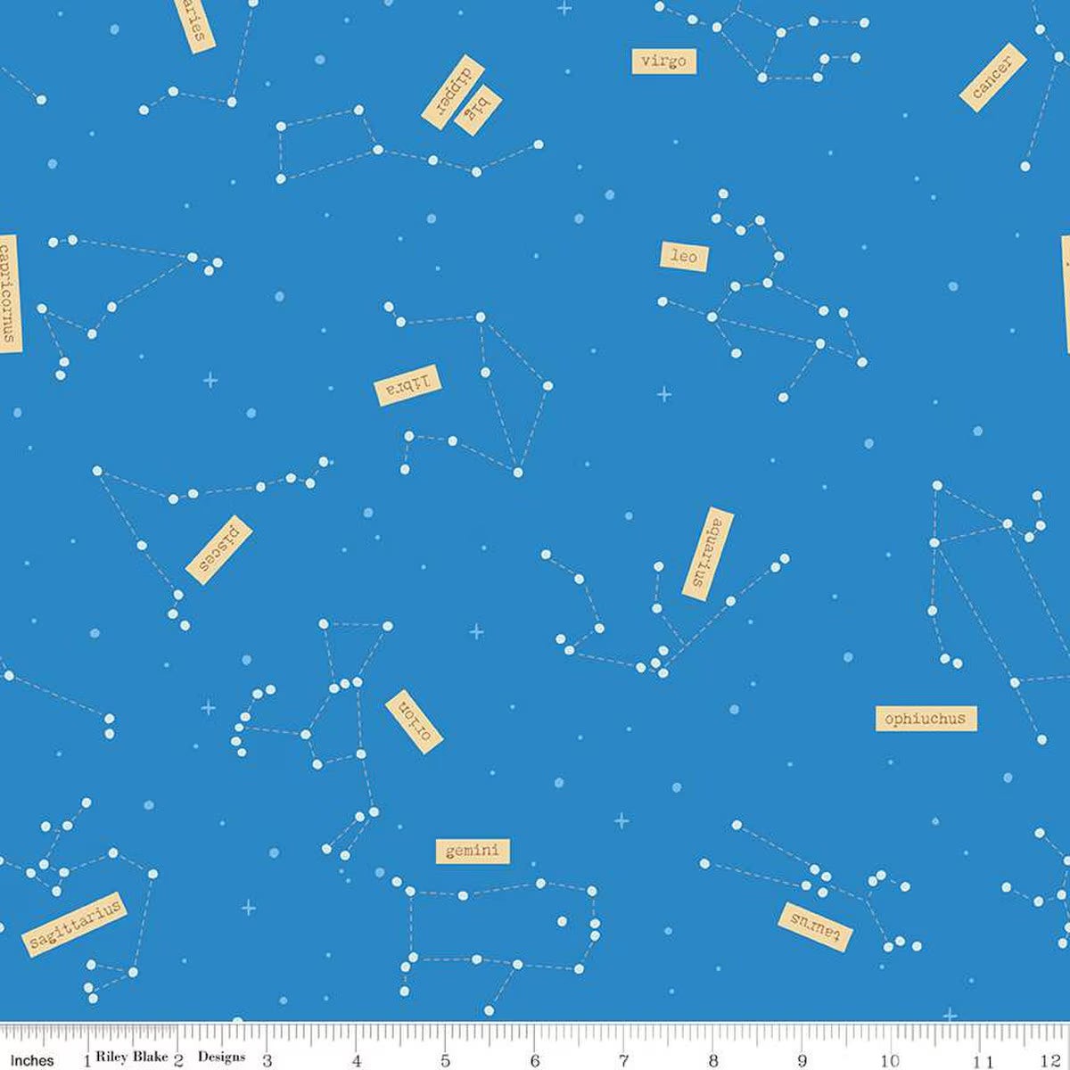Curtain Valance – Outer Space by NASA Constellations Cobalt Cotton