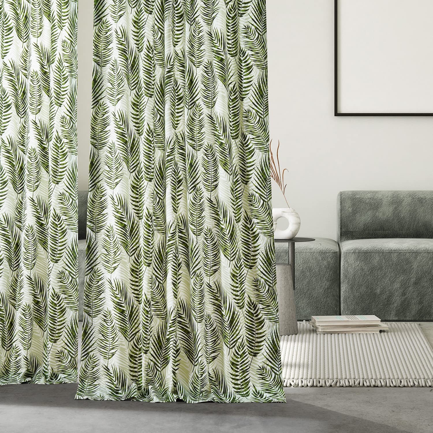 Cotton Printed Luxury Floral Curtains 108 Inches Long (1 Panel) Room Darkenin…