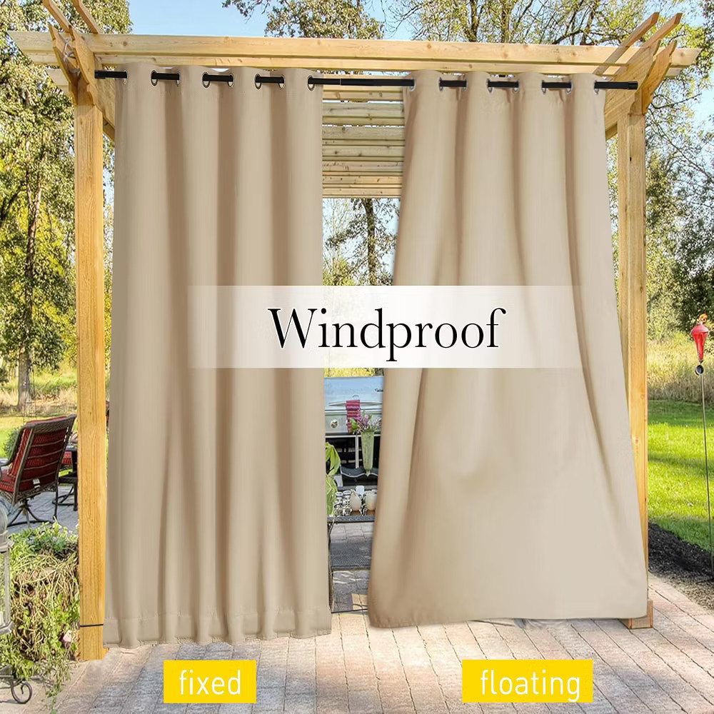 NICETOWN Weatherproof Outdoor Curtains Windproof Waterproof Privacy Drapes