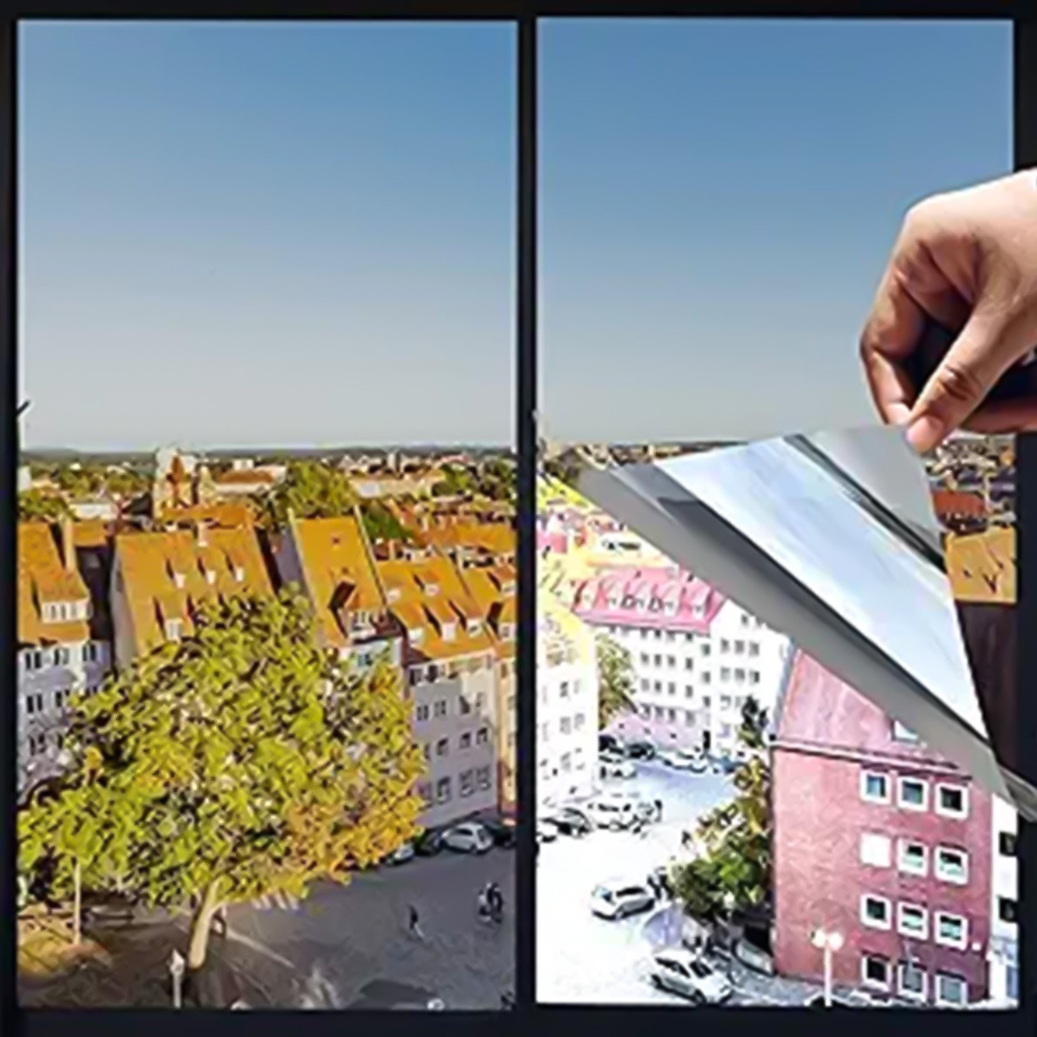 Window Privacy Film For Home Sun UV Blocking Reflective Mirror Film Heat Control