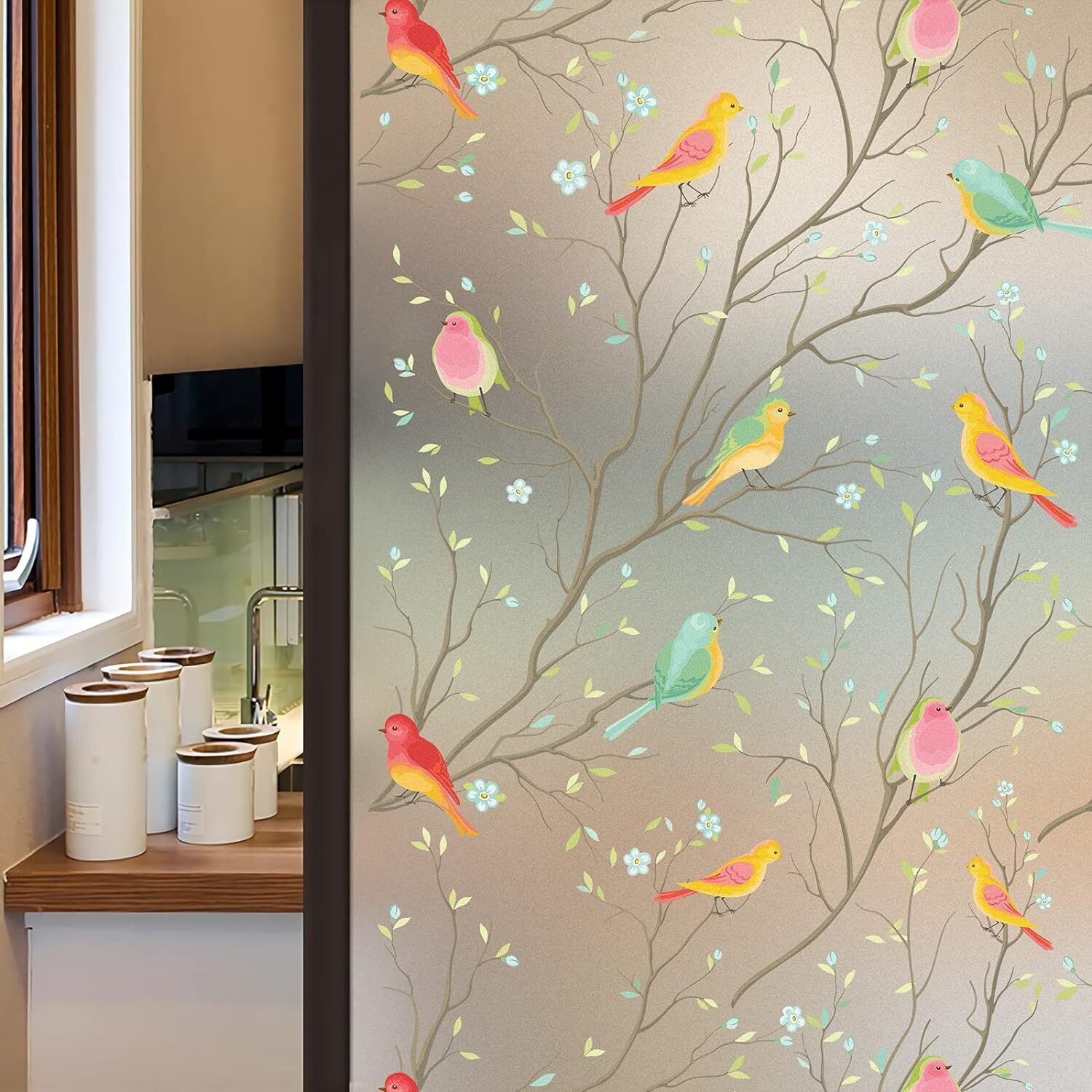 Frosted Window Film 17.5 X 78.7 Inch Privacy Uv Protection Easy Installation