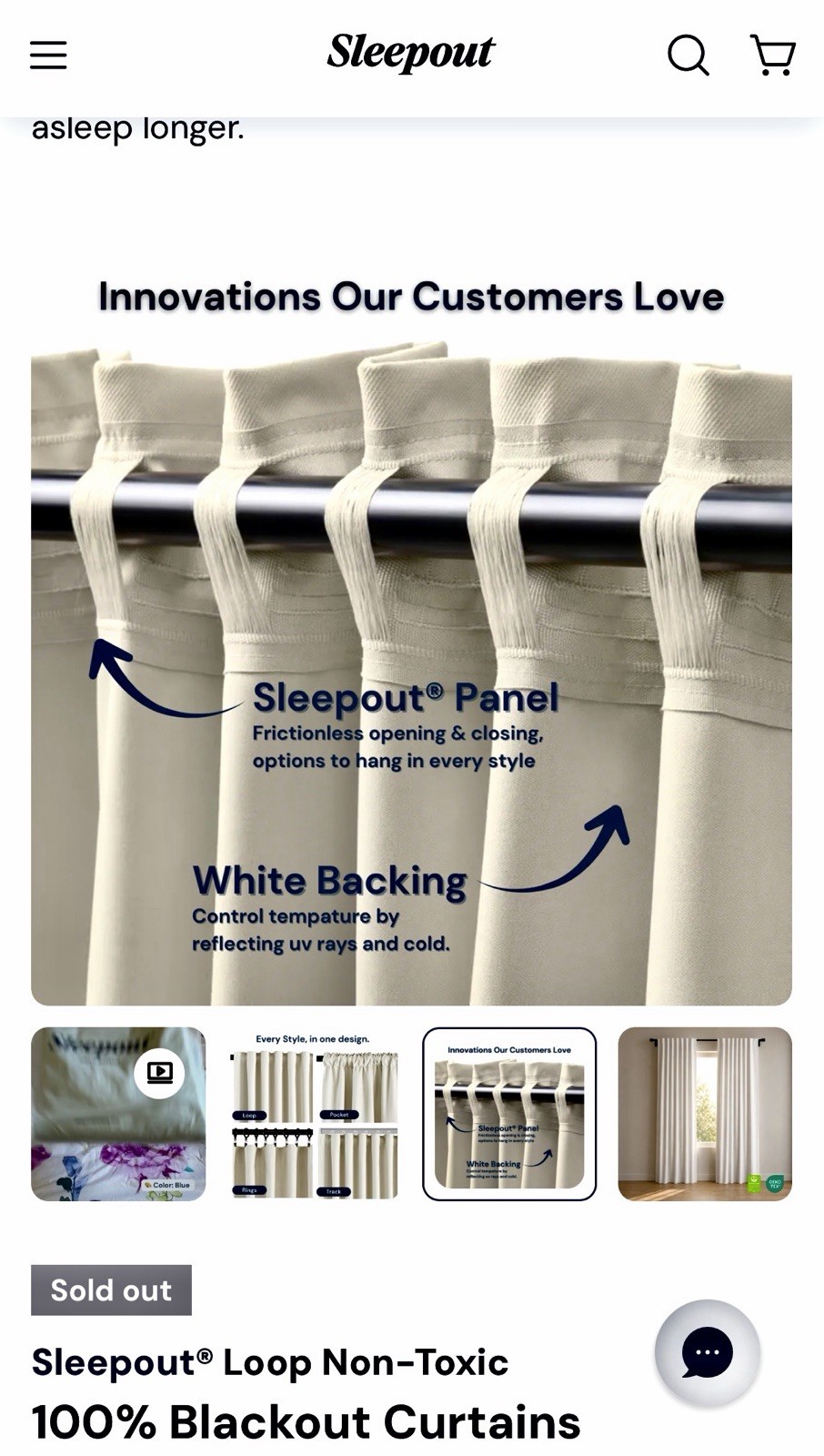 Sleepout Brand Home Blackout Curtain Gray White 52×84 Panel 100% OEKO-TEX 2 Pack