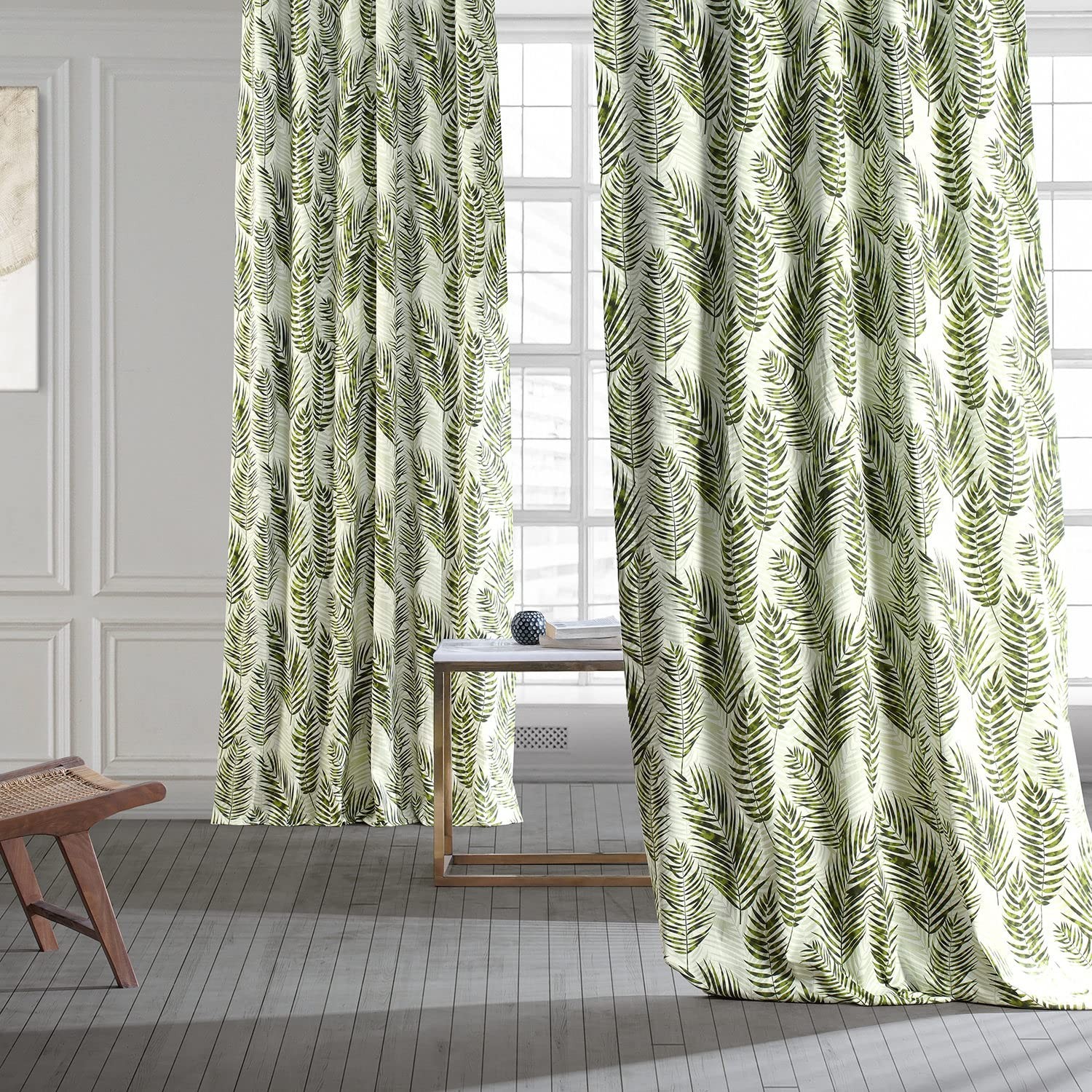 Cotton Printed Luxury Floral Curtains 108 Inches Long (1 Panel) Room Darkenin…