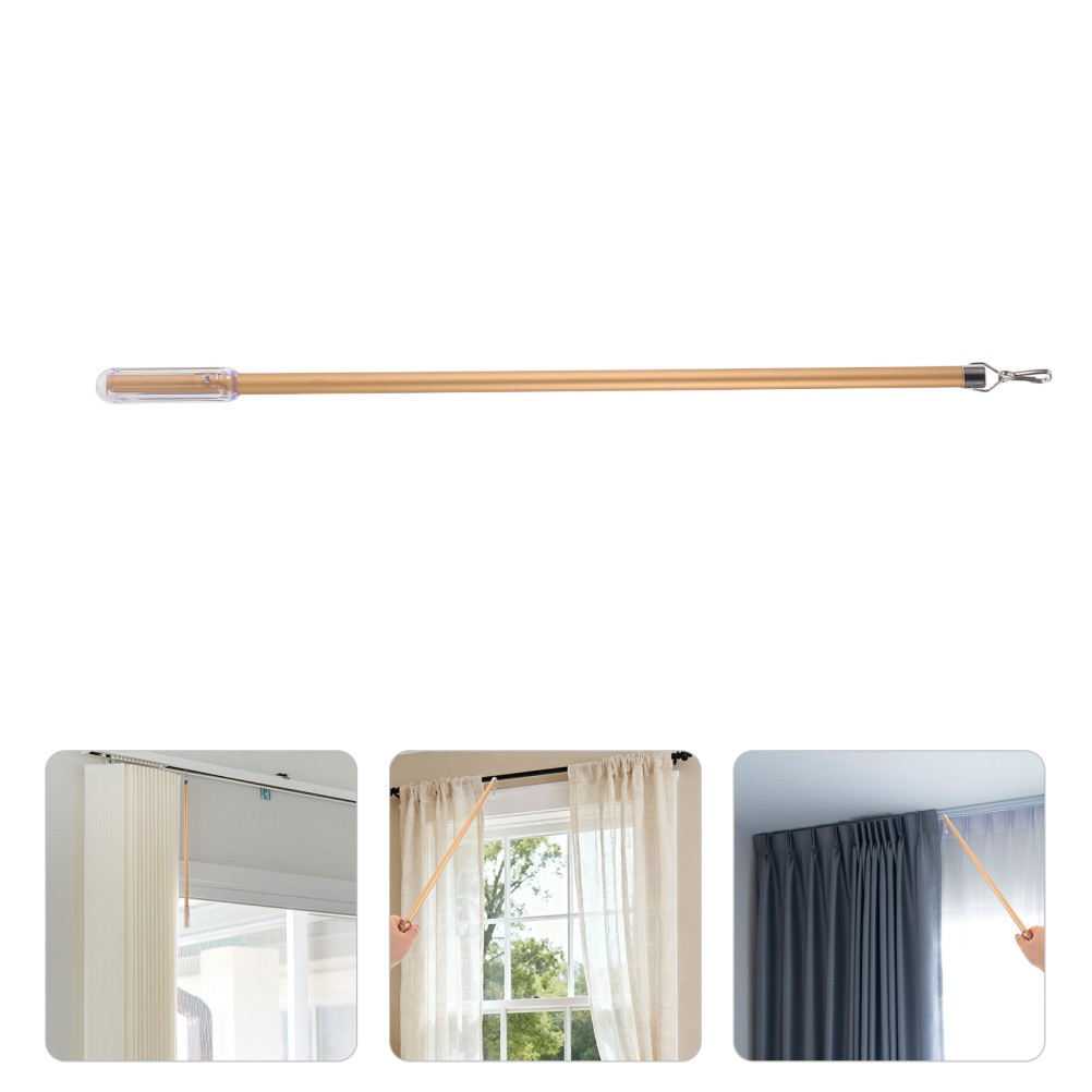 Curtain Pull Wand for Drapes Opening & Closing 50cm/20Inch Aluminum Alloy