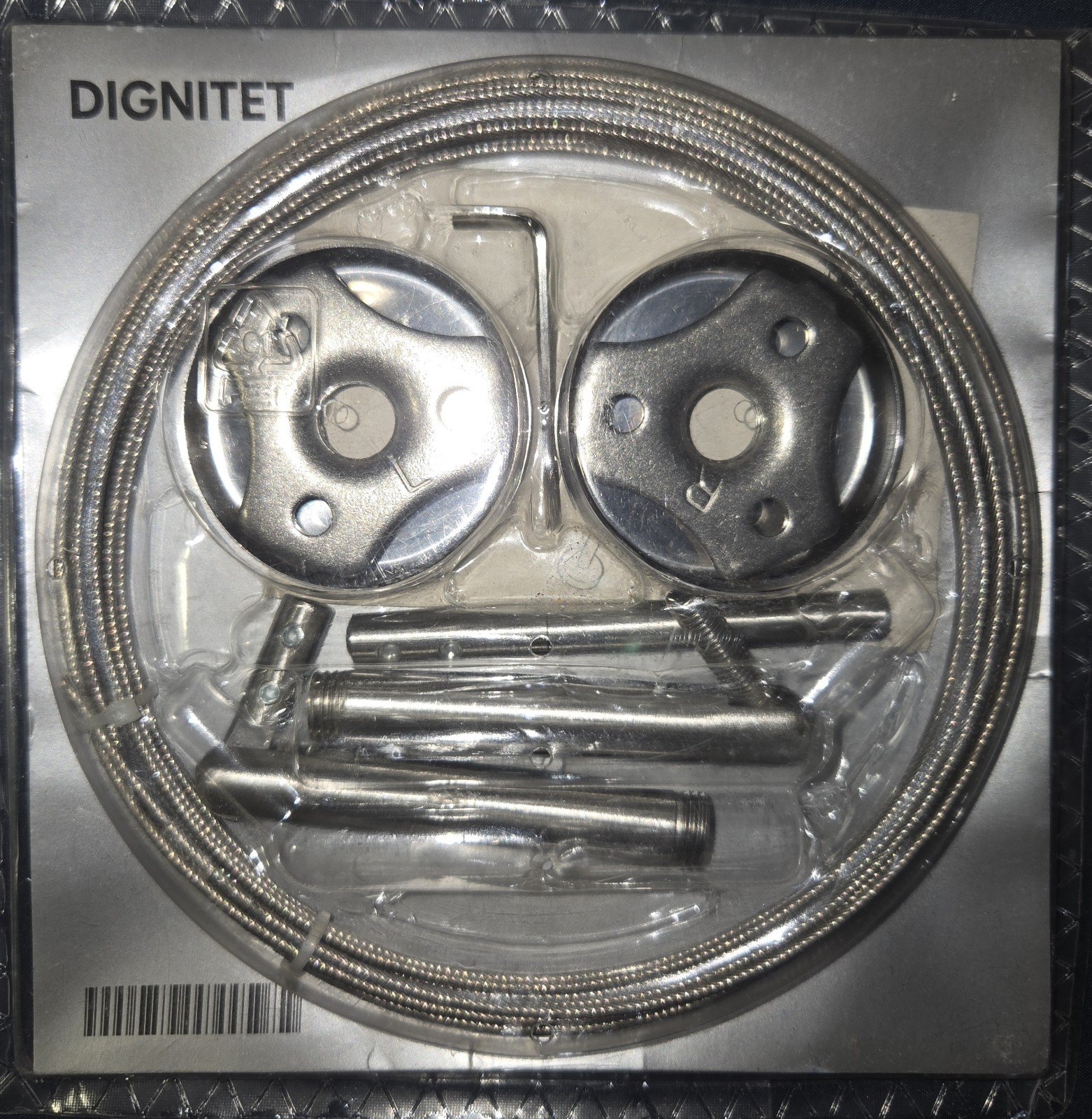 Ikea Dignitet 5m 197 inches Stainless Steel Curtain Wire Kit – 600.752.95 – New