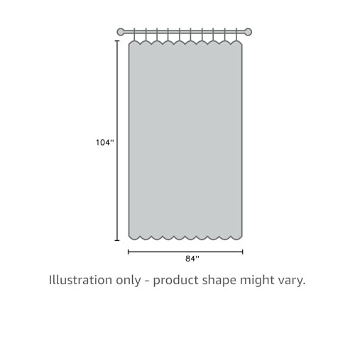 Window Sheer Curtains 84 Inches Long 2 Panels 52″W x 84″L (Pack of 2) White