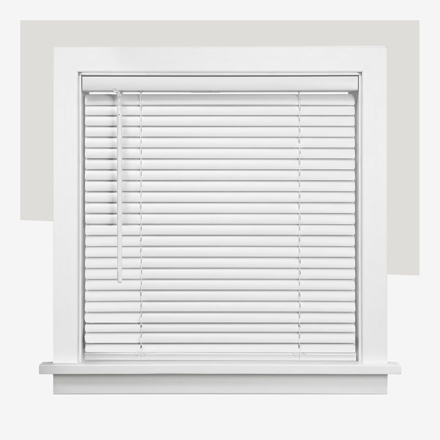 Moisture-Resistant Cordless Mini Blinds 1″ Slats – 25″ W x 72″ H for Kitchens