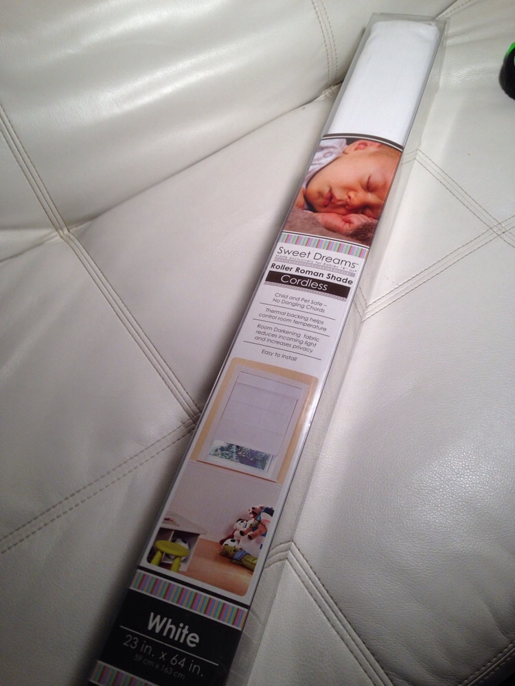 lSweet Dreams Roman Roller Shades Cordless Cream 23 by 64 inches New!