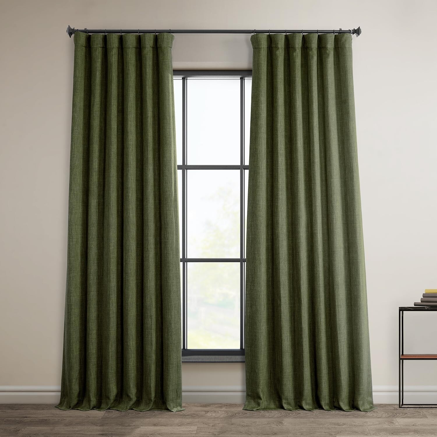 Half Price Drapes Room Darkening Curtains (1 Panel), 50W X 108L, Khaki Green
