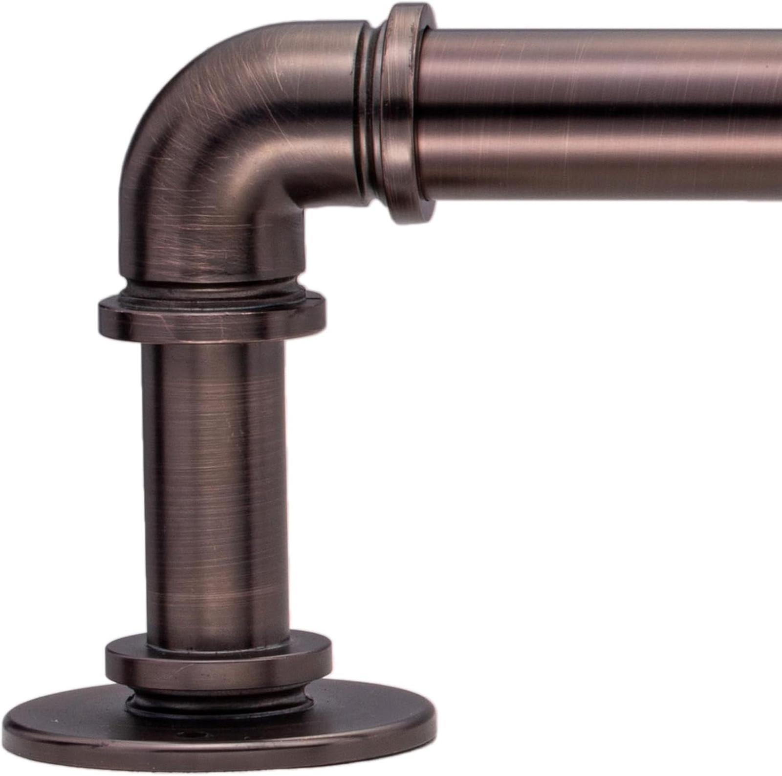 Industrial Curtain Rods 18 to 88 Inches Adjustable Wrap Around Metal Pipe Wall
