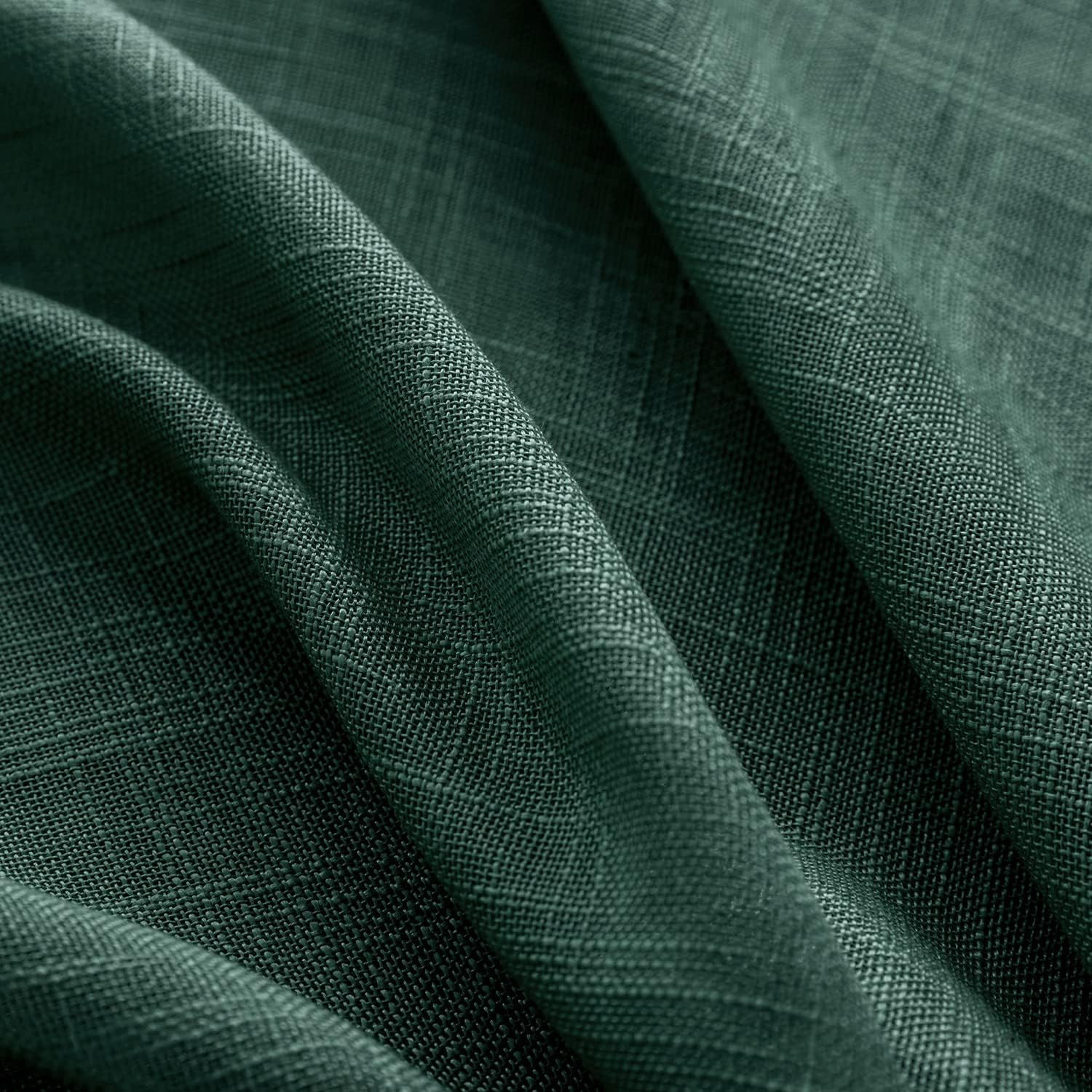 Bathroom Window Curtains, Airy Semi 36″W x 48″L (Pack of 2) Emerald Green