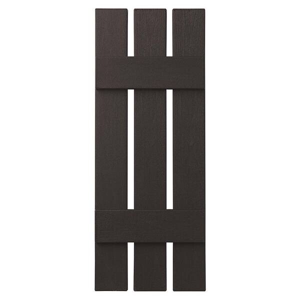 Ply Gem 12 x 35 Polypropylene 3-Board Open Board and Batten Shutters, Pair