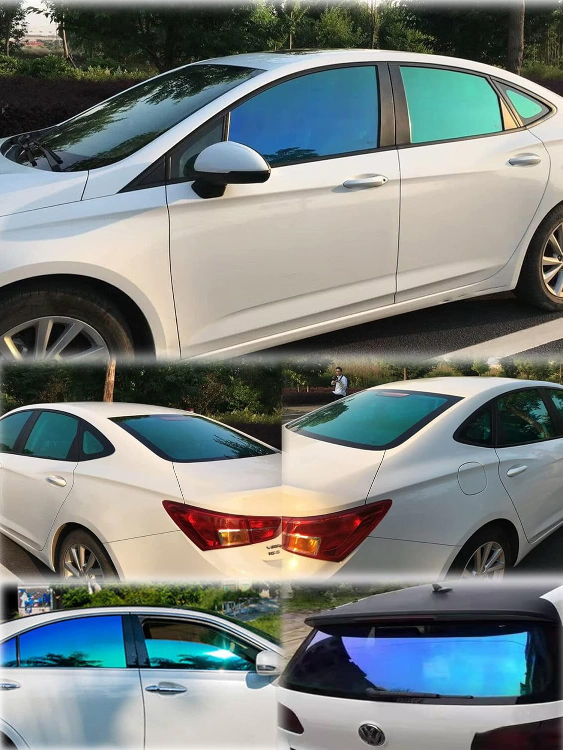 Chameleon Purple Blue Car Front Window Tint Solar Film Protection UV Block and S