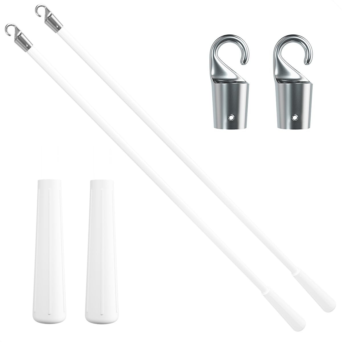 Quadafy 2 Pack 17 inch Blind Wand, Vertical Blinds One Size, 17 Inch